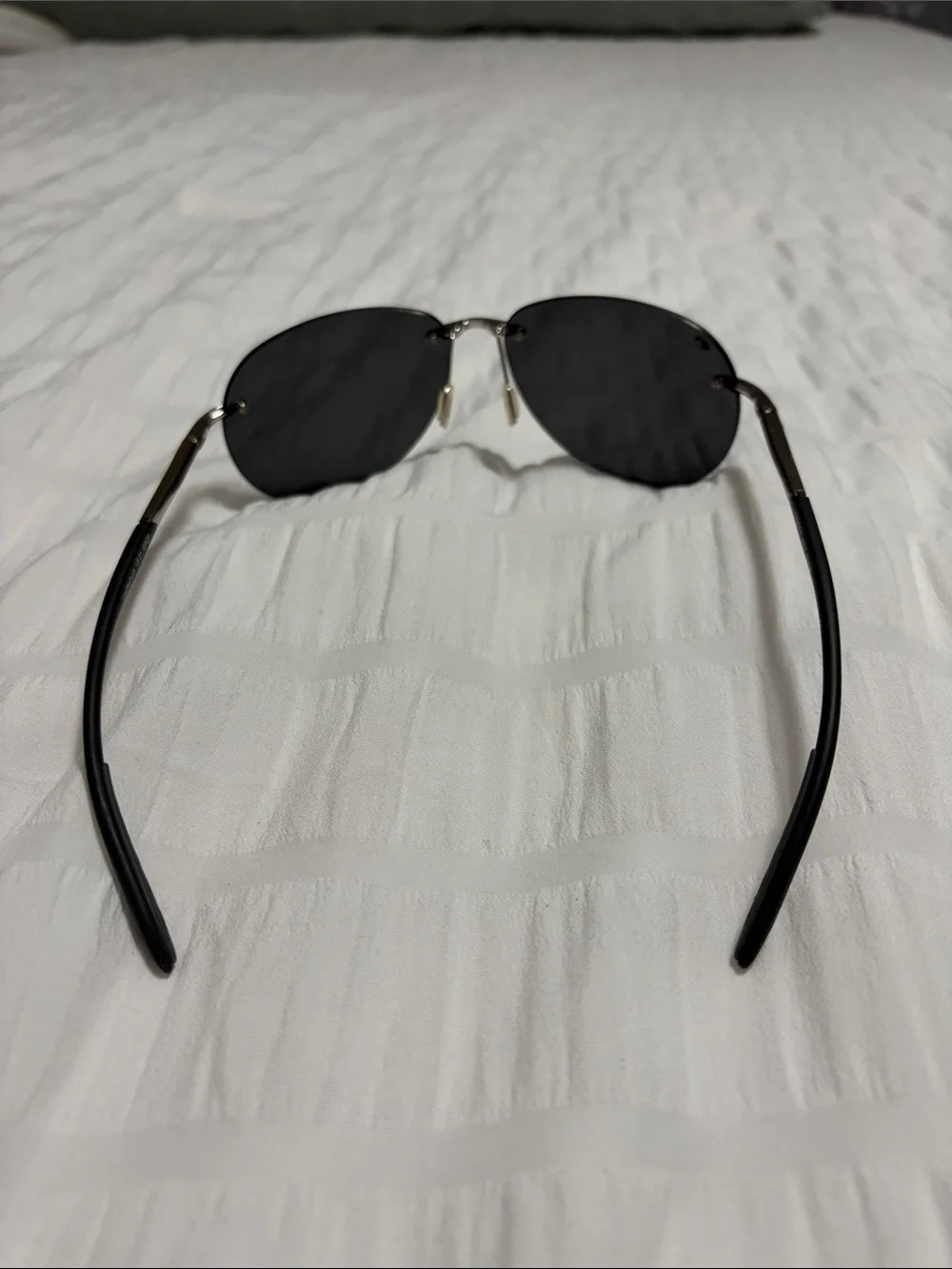 Costa Del Mar Rimless Aviator Sunglasses with Dark Gray Lenses